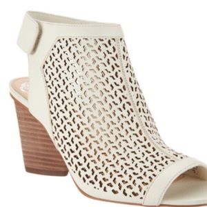New Vince Camuto Perforated Leather PeepToe Sandal